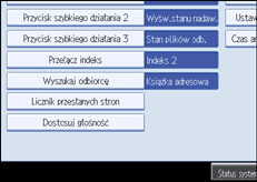 Ilustracja ekranu panela operacyjnego