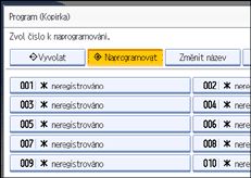 Ilustrace displeje ovl&aacute;dac&iacute;ho panelu