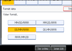 Ilustrace displeje ovl&aacute;dac&iacute;ho panelu