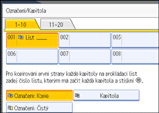 Ilustrace displeje ovl&aacute;dac&iacute;ho panelu