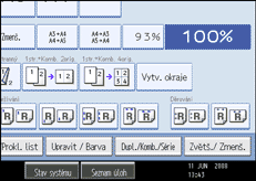 Ilustrace displeje ovl&aacute;dac&iacute;ho panelu