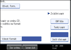 Ilustrace displeje ovl&aacute;dac&iacute;ho panelu