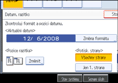 Ilustrace displeje ovl&aacute;dac&iacute;ho panelu