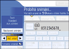 Ilustrace displeje ovl&aacute;dac&iacute;ho panelu