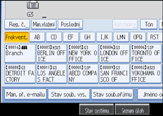 Ilustrace displeje ovládacího panelu