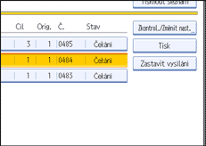 Ilustrace displeje ovládacího panelu