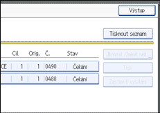 Ilustrace displeje ovládacího panelu