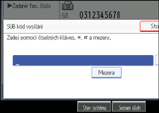 Ilustrace displeje ovl&aacute;dac&iacute;ho panelu