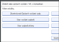 Ilustrace displeje ovládacího panelu