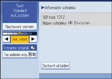 Ilustrace displeje ovl&aacute;dac&iacute;ho panelu