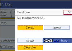 Ilustrace displeje ovl&aacute;dac&iacute;ho panelu