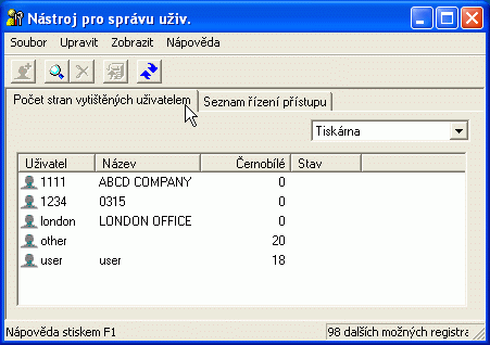 Obr&aacute;zek obrazovky aplikace
