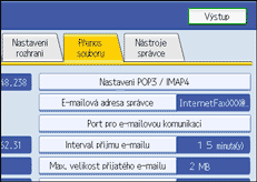 Obr&aacute;zek obrazovky ovl&aacute;dac&iacute;ho panelu