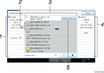 �&iacute;slovan&aacute; ilustrace obrazovky ovl&aacute;dac&iacute;ho panelu