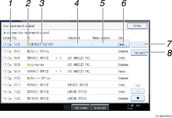 �&iacute;slovan&aacute; ilustrace obrazovky ovl&aacute;dac&iacute;ho panelu