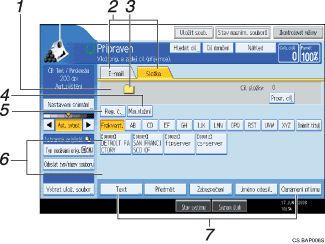 �&iacute;slovan&aacute; ilustrace obrazovky ovl&aacute;dac&iacute;ho panelu