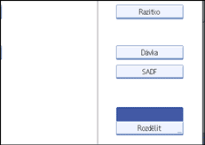 Obrázek obrazovky ovládacího panelu