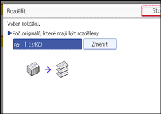 Obrázek obrazovky ovládacího panelu