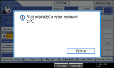 Obr&aacute;zek displeje ovl&aacute;dac&iacute;ho panelu
