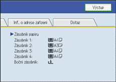 Obr&aacute;zek obrazovky ovl&aacute;dac&iacute;ho panelu