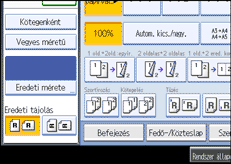A kezelőpanel képernyőjének bemutatása