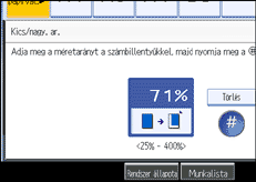 A kezelőpanel képernyőjének bemutatása