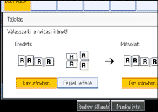 A kezelőpanel képernyőjének bemutatása
