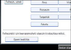 A kezelőpanel képernyőjének bemutatása
