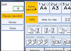 A kezelőpanel képernyőjének bemutatása