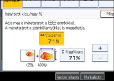 A kezelőpanel képernyőjének bemutatása
