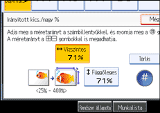 A kezelőpanel képernyőjének bemutatása