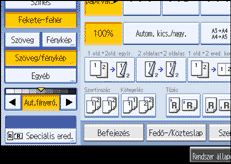 A kezelőpanel képernyőjének bemutatása