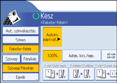 A kezelőpanel képernyőjének bemutatása