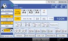 A kezelőpanel képernyőjének bemutatása