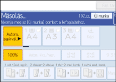 A kezelőpanel képernyőjének bemutatása