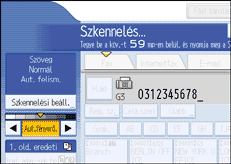 Vezérlőpanel képernyő - kép