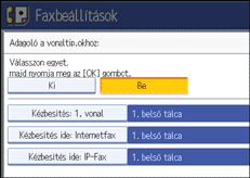 Vezérlőpanel képernyő - kép