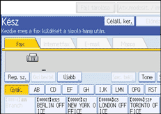 Vezérlőpanel képernyő - kép