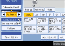 Vezérlőpanel képernyő - kép
