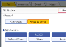 Vezérlőpanel képernyő - kép