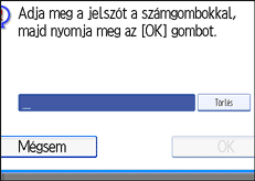Vezérlőpanel képernyője