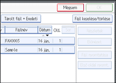 Vezérlőpanel képernyő - kép