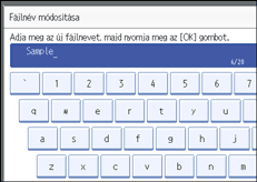 Vezérlőpanel képernyő - kép
