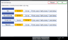 Vezérlőpanel képernyő - kép