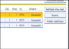 Vezérlőpanel képernyő - kép