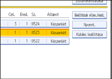Vezérlőpanel képernyő - kép