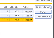 Vezérlőpanel képernyő - kép