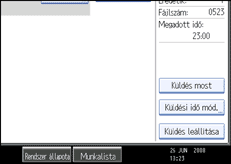 Vezérlőpanel képernyő - kép
