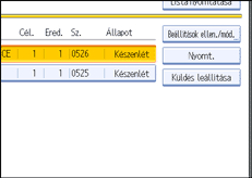Vezérlőpanel képernyő - kép