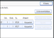 Vezérlőpanel képernyő - kép
